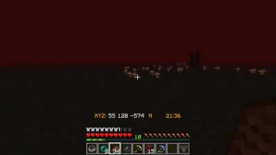 I forgot my flint and steel, so I had to get creative