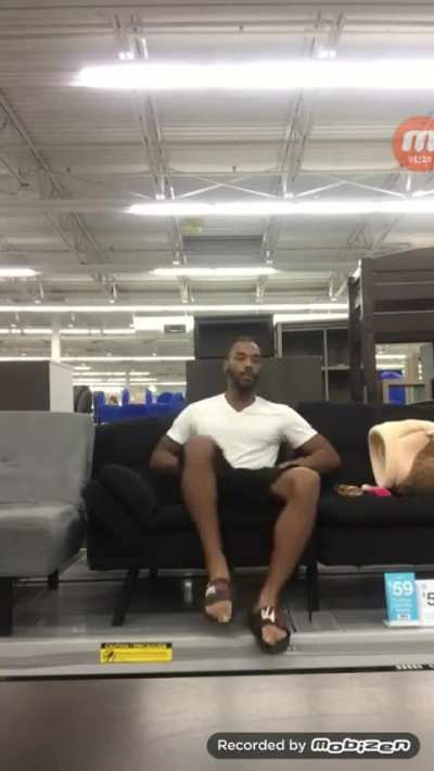 What is this goofy goober doing in a Walmart?