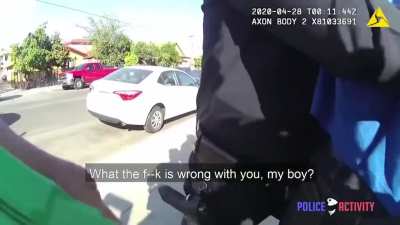 Both angles of LAPD officer striking man repeatedly in Boyle Heights.