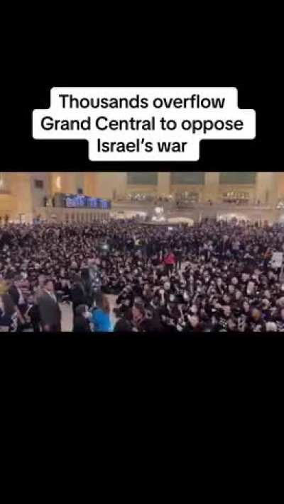 Thousands of Jewish activists overflow Grand Central Station in NYC to oppose Israel’s war on Gaza. October 18, 2023
