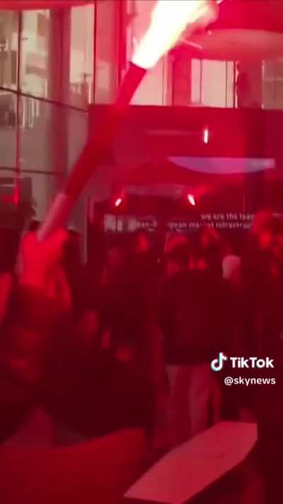 French protesters have stormed the Paris stock exchange.