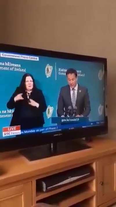 IRISH LEADER QUOTES SAMWISE GAMGEE DURING ADDRESS TO THE NATION!!!