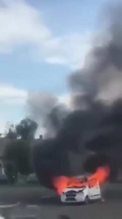 I don’t understand why there’s a crowd watching the car burn…