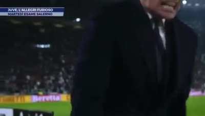 Allegris reaction to Angel Di Marias miss