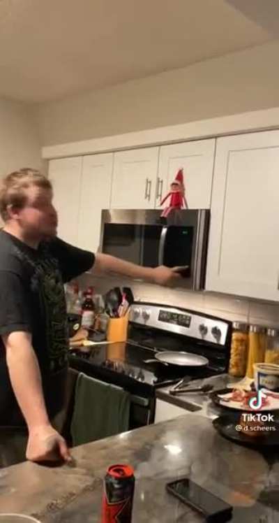 Elf on the microwave