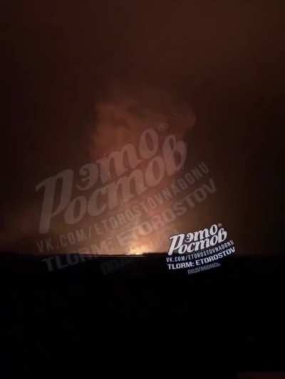 UA drone caused a detonation of ammo depot Novocherkass, Rostov region last night 22.12.2024