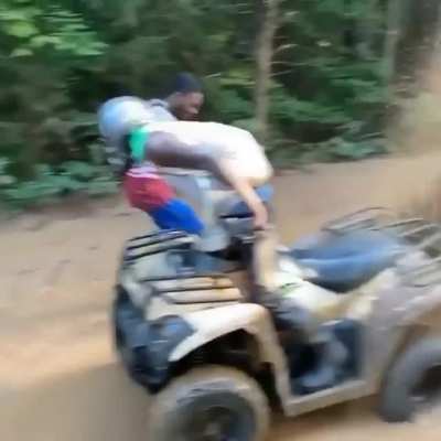 In his defense he did get the quad unstuck