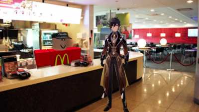 zhongli goes to mcdonalds