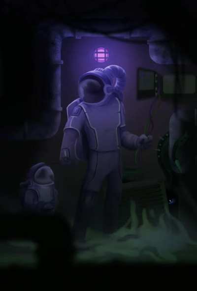 [F A N A R T] Hi! I made this Among Us Fan Art! Beware of electrical!