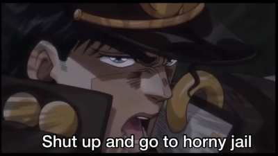 Jotaro sends a shark to horny jail