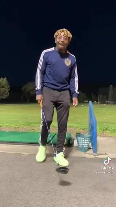 This one handed golf swing