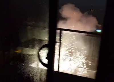 Lightning strike up close!