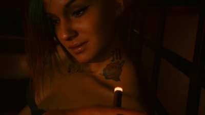 V to Johnny: I don't smoke V after sex: Heh. guess I smoke now