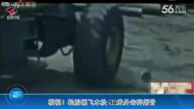 Maximum velocity rock causes man to go into the fencing response. Rest in Peace