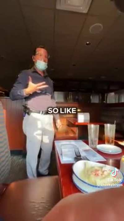 Two idiots cots they’re under paid waiter his job