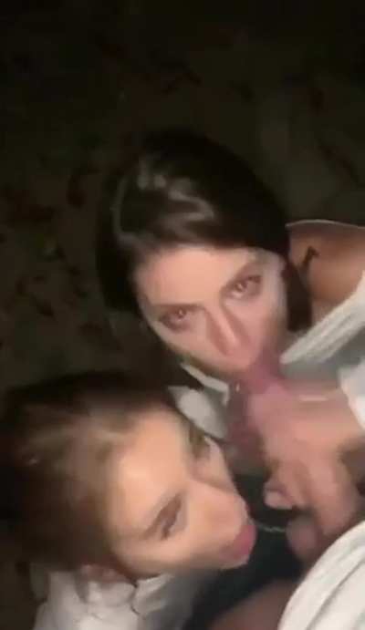 Double Trouble Adriana chechik & Megan Rain Sloppy Blowjob
