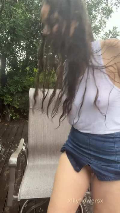 Let's have some fun under the rain.