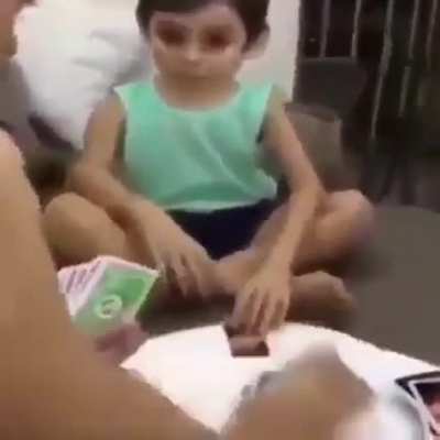 Let’s just say he lost, even with one card left