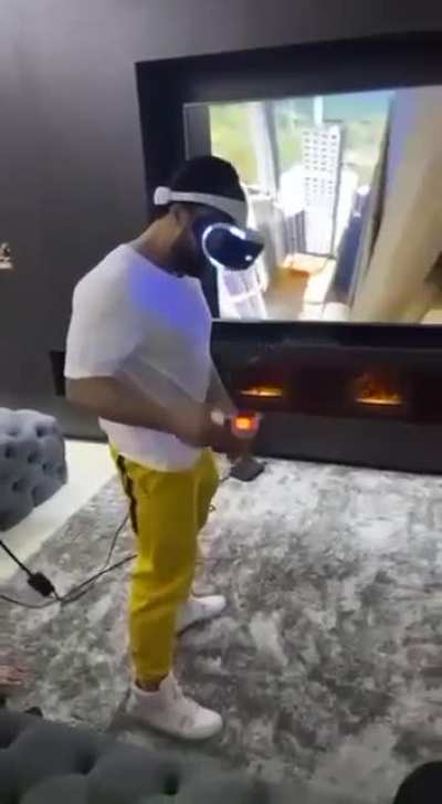 VR noobs in Richies Plank Experience