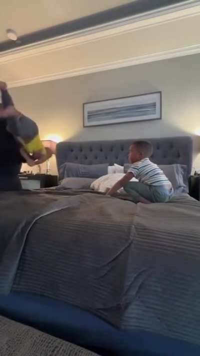 Dad Has A Wrestling Match With His Boys