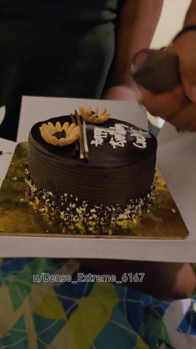 The lady requested for extra creaming on the cake. 
