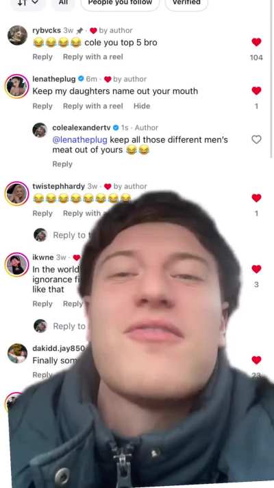 Lena being mad in the comments and gets absolutely destroyed 🤣🤣🤣🤡🤡<wbr>🤡🤡