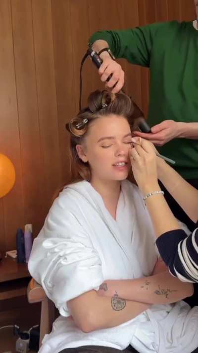 A video of Milly getting ready for the 2026 EE BAFTA Film Awards via bentalbott IG Post - February 2026