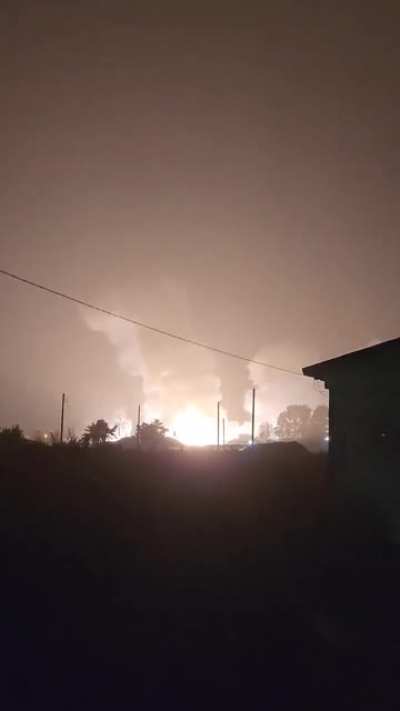 Currently happening in Gangneung: Missile launch, large fire, and explosions reported