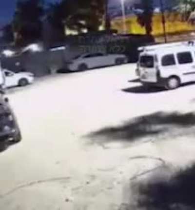 Surveillance cam footage of car-bomb explosion in Tel Aviv. 18. Aug 2024