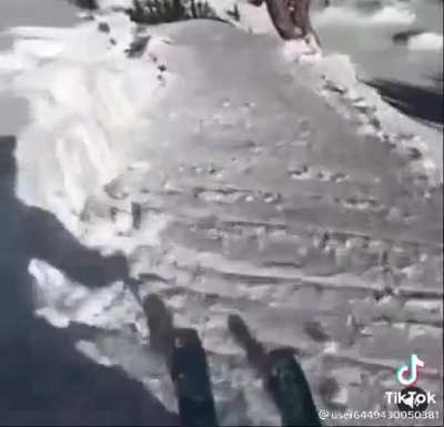 Snowboarding scare