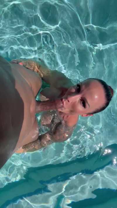 She thought she was coming over just to clean the pool. Turns out she had other plans in mind.
