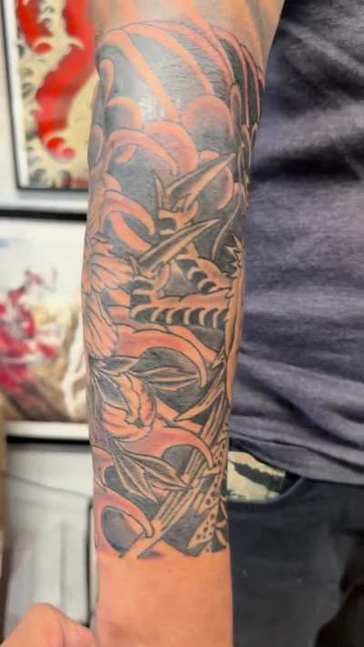 Dragon forearm sleeve video