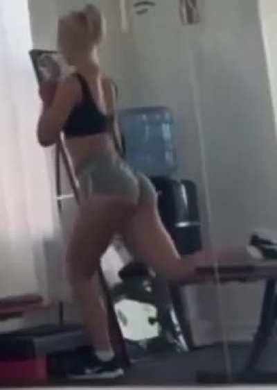 Loren working out