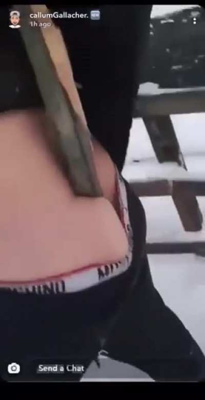 WCGW Playing chicken with a fence post on a sledge (NSFW)