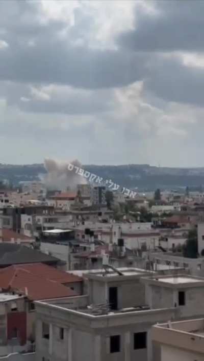Hezballah rocket land in Bara village, Israel 
