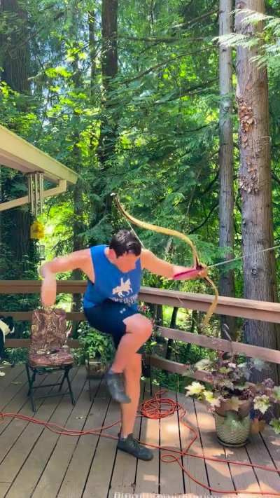 I got bit by a bug on my second arrow during warbow practice. No literally…