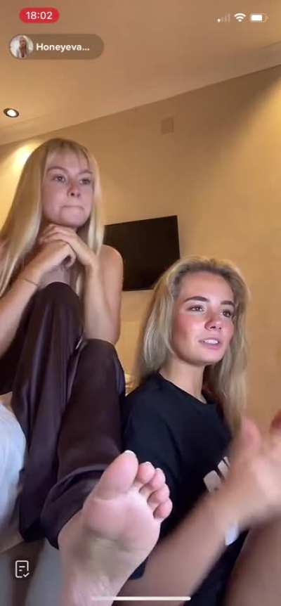 Blonde girl soles
