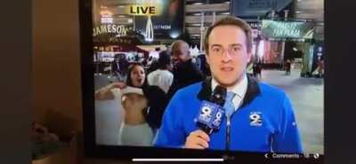 Girl flashes news