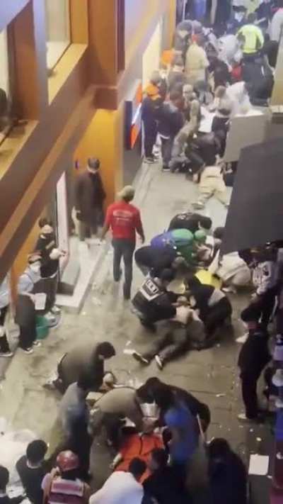 Another Video - At least 120 dead and 100 more injured in Halloween crowd crush in Itaewon, South Korea.