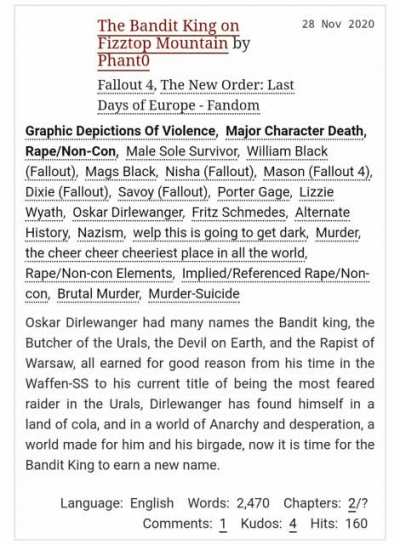 War criminal fanfiction