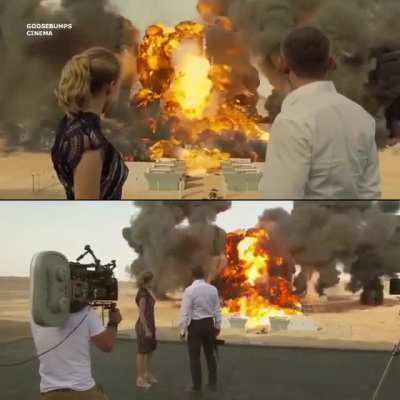 The massive explosion in Spectre has been awarded a Guinness world record as the largest movie stunt explosion of all time. The explosion lasted for 7.5 seconds, took 33kg of powder explosives and 8418 litres of kerosene.