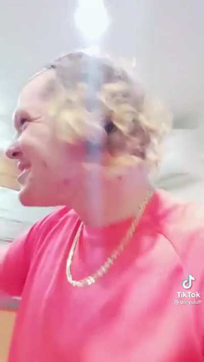 The hair doesn't help.