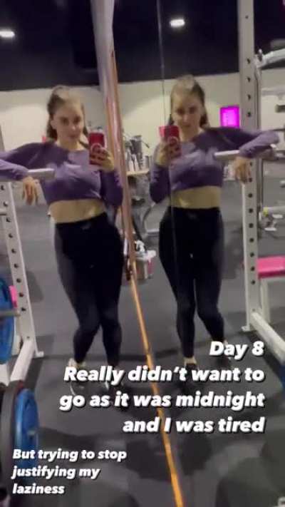 Working on her body