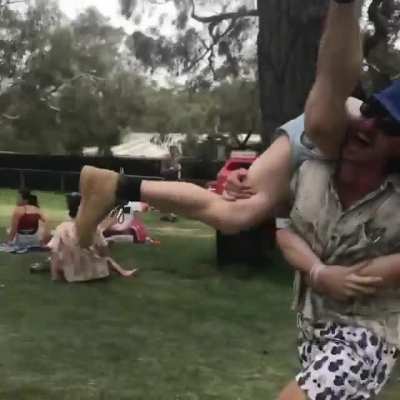 He was surprised by his best friend at a music festival recently after a long time apart. This is true happiness.