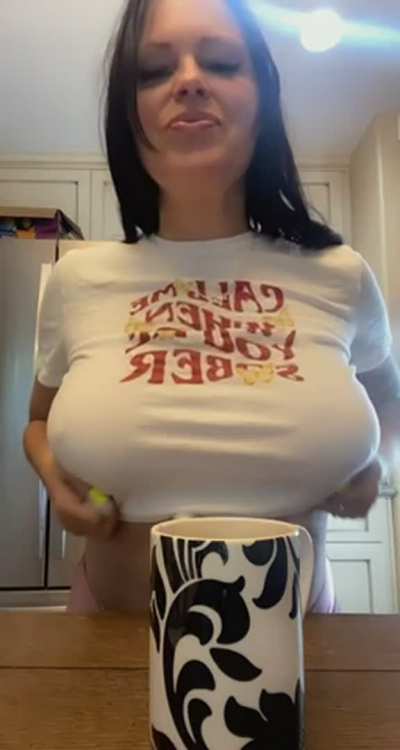 I brought you coffee and my tits… drop.