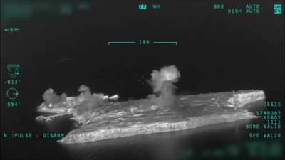 Bayraktar footage showing Ukrainian Su-27 bombing russians on Snake Island into stone age