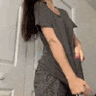 Petite Brunette Showing Her Tits And Ass
