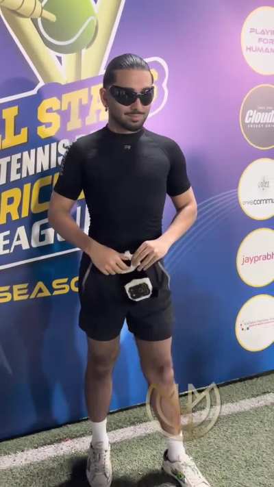 Orry arriving at All stars cricket league