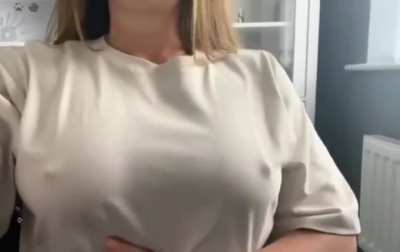 (OC) Working from home Titty Drop