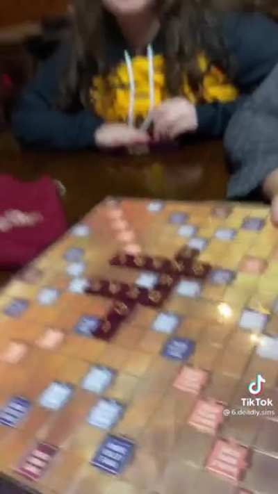 Scrabble night with the Stephensons